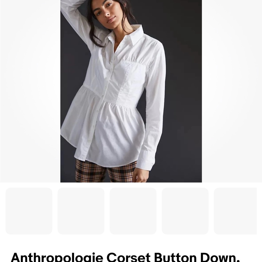 Maeve White Button Down Shirt